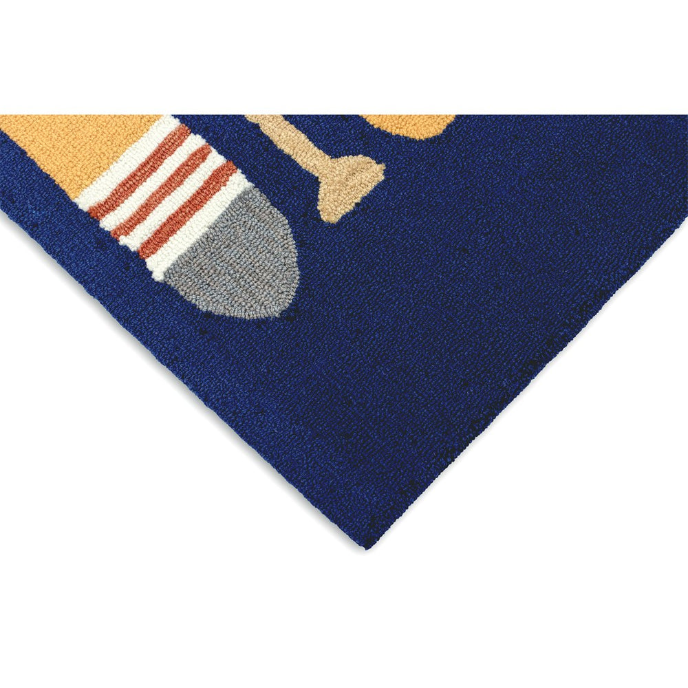 Trans Ocean Liora Manne Frontporch Nautical Paddles Indoor/Outdoor Mat - Vibrant Boating Design For Any Space Navy Polyester,Acrylic Ftp34450833
