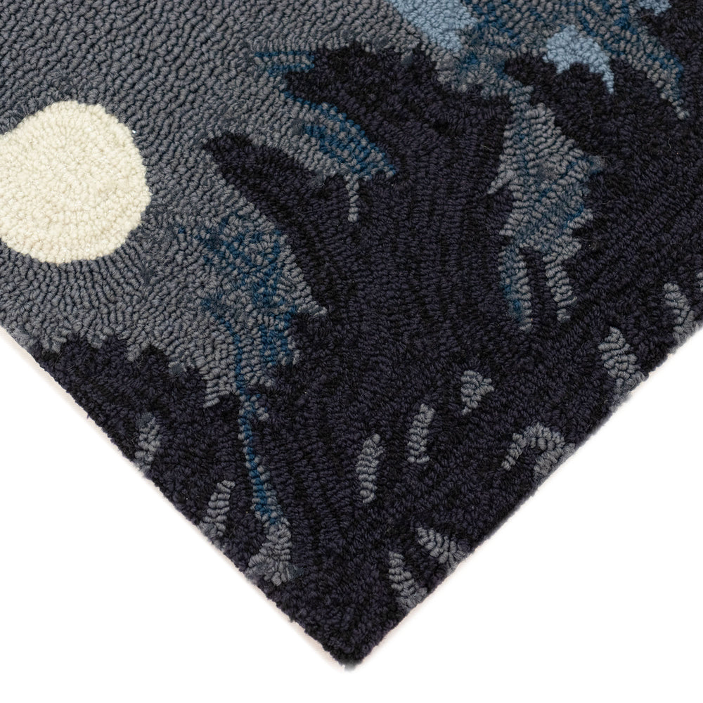 Trans Ocean Liora Manne Frontporch Moonlit Moose Indoor/Outdoor Rug - Soft, Romantic Lodge Decor For Any Space Navy Polyester,Acrylic Ftp12451047