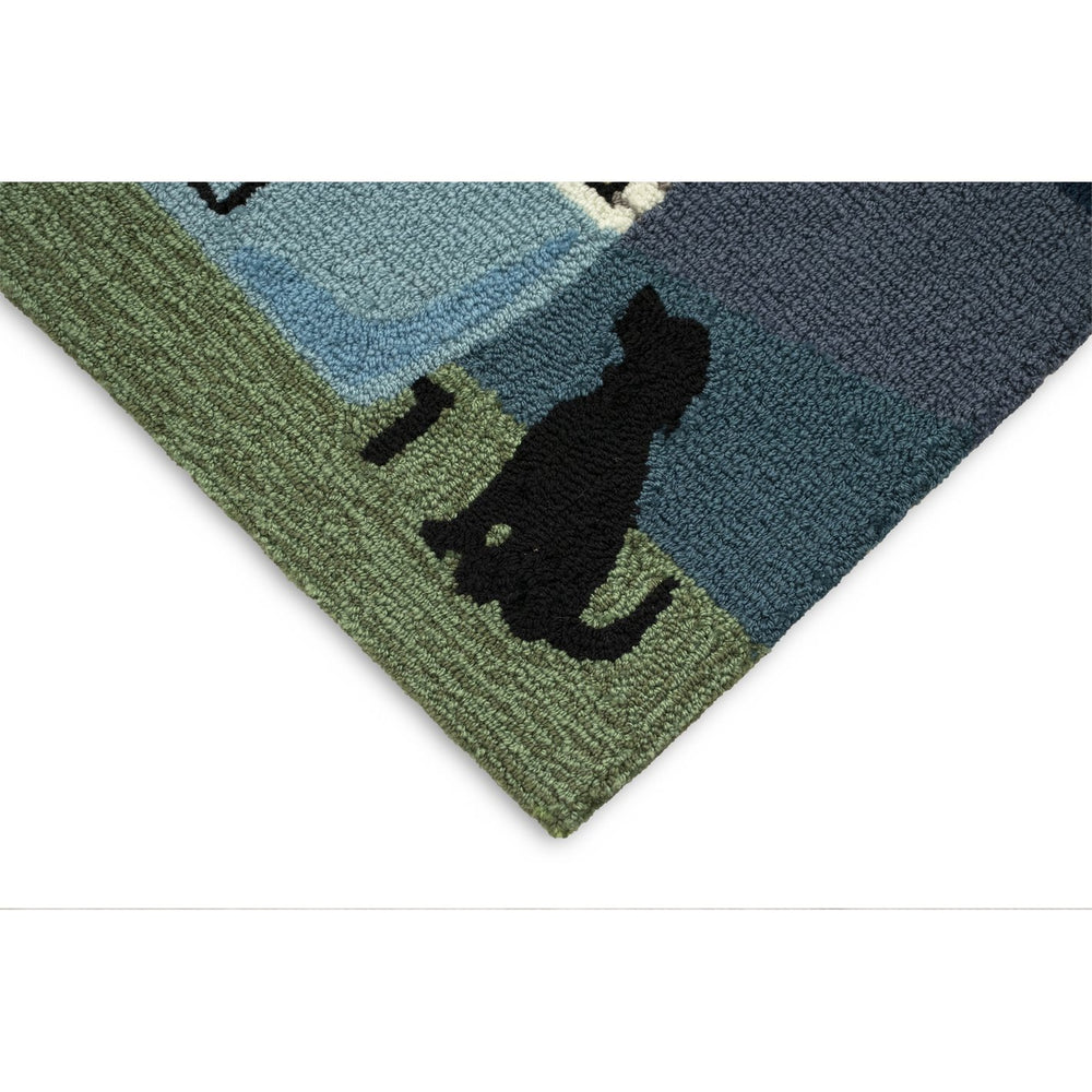 Trans Ocean Liora Manne Frontporch Happy Camper Indoor/Outdoor Mat - Charming Rug For Nature Lovers’ Spaces Navy Polyester,Acrylic Ftp34454247