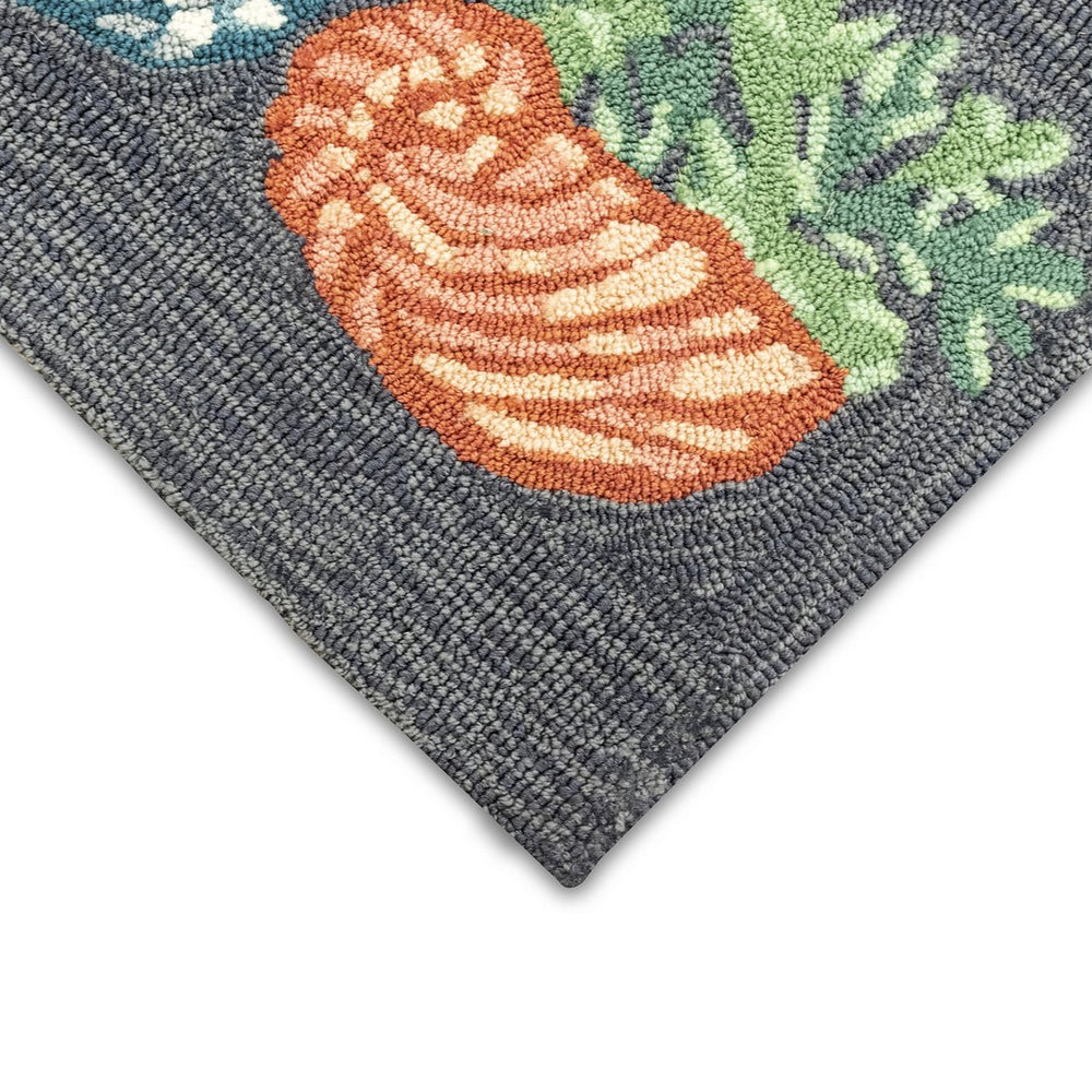 Trans Ocean Liora Manne Happy Plant Indoor/Outdoor Mat - Whimsical Botanical Rug For Joyful Entryways & Decor Navy Polyester,Acrylic Ftp23456833