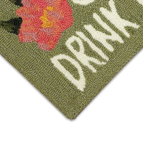 Trans Ocean Liora Manne Frontporch Happy Drinks Indoor/Outdoor Mat - Whimsical Area Rug For Fun Spaces Green Polyester,Acrylic Ftp23457306