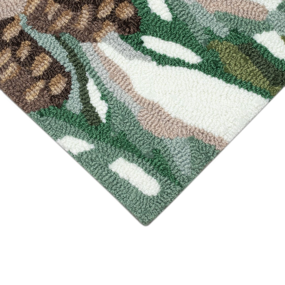 Trans Ocean Liora Manne Frontporch Cardinal Christmas Day Indoor/Outdoor Rug - Charming Bird Decor For All Spaces Multi Polyester,Acrylic Ftp23463444