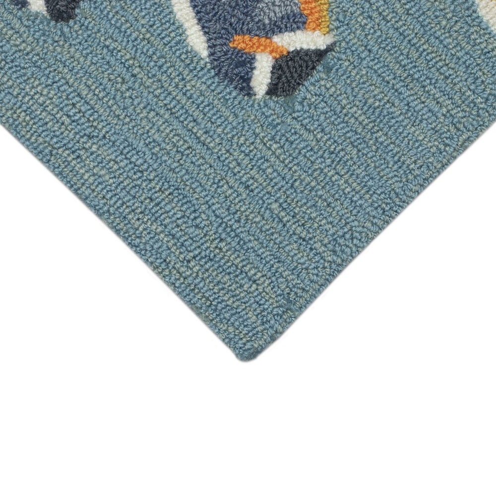 Trans Ocean Liora Manne Frontporch Turtle And Fish Indoor/Outdoor Mat - Colorful Coastal Rug For Any Space Blue Polyester,Acrylic Ftp34463604
