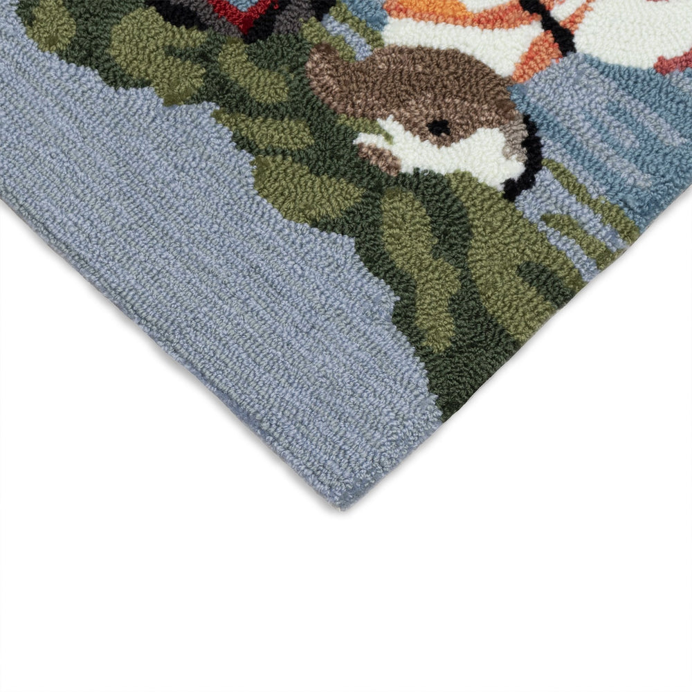 Trans Ocean Liora Manne Frontporch Rafting Dogs Indoor/Outdoor Rug - Fun, Durable Decor For Dog Lovers' Spaces Multi Polyester,Acrylic Ftp23466844