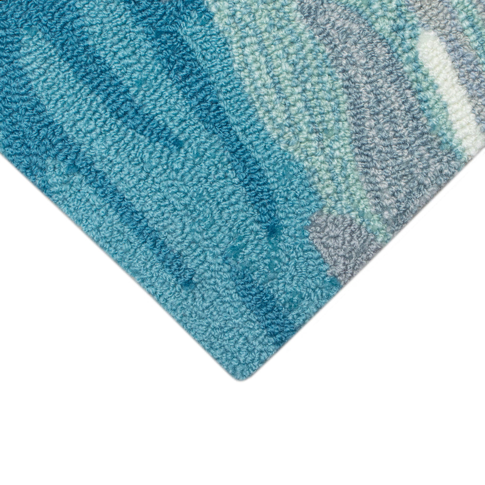 Trans Ocean Liora Manne Frontporch Turtle Beach Indoor/Outdoor Area Rug - Coastal Baby Turtles Design Decor Blue Polyester,Acrylic Ftpr5468704