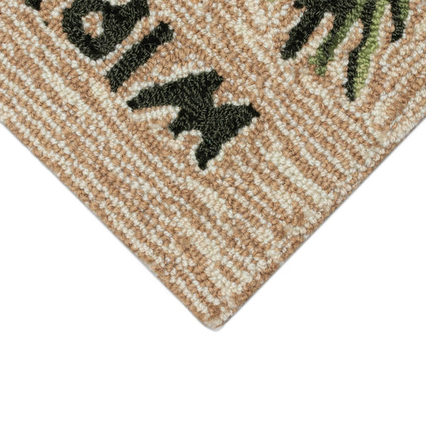 Trans Ocean Liora Manne Frontporch Mistletoes Indoor/Outdoor Mat With Festive Flip Flops And Greenery Design Natural Polyester,Acrylic Ftp34469812