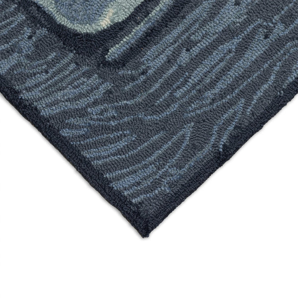 Trans Ocean Liora Manne Frontporch Whale Indoor/Outdoor Mat - Stunning Coastal Design For Modern Spaces Blue Polyester,Acrylic Ftp12471804