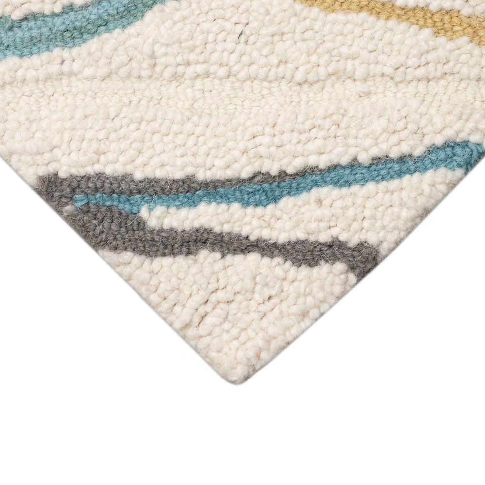 Trans Ocean Liora Manne Horizon Ribbons Indoor Area Rug - Hand Tufted Wool With Contemporary Wave Design Ivory Wool Pile Hrn81786523