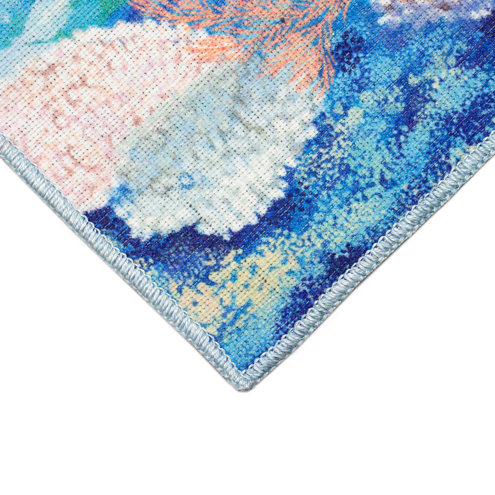 Trans Ocean Liora Manne Impressions Indoor Mat - Vibrant Underwater Scene With Coral And Colorful Fish Decor Blue Polyester Iprr5292604