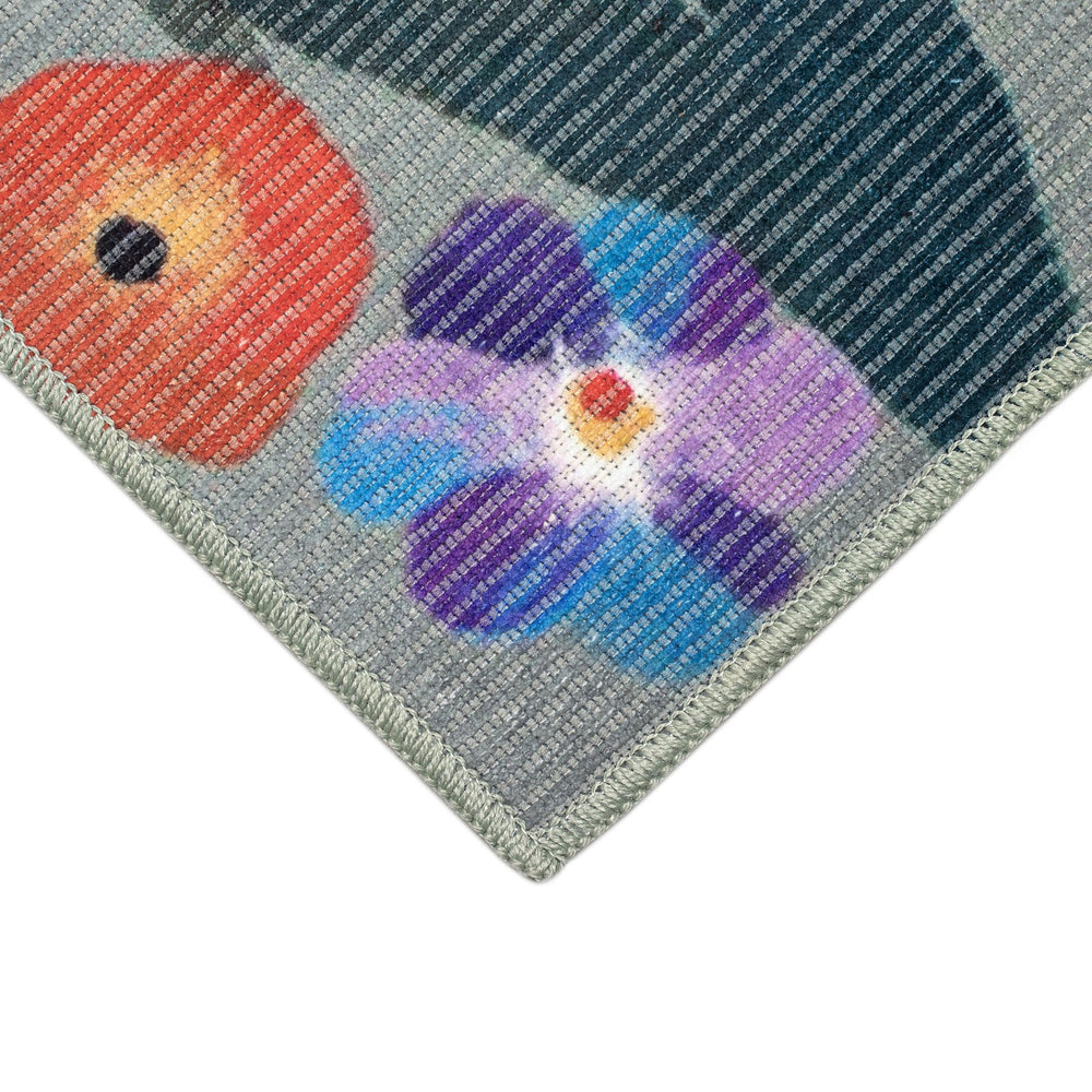 Trans Ocean Liora Manne Impressions Indoor Mat - Vibrant Floral Design For Contemporary Home Decor Style Green Polyester Ipr34293006