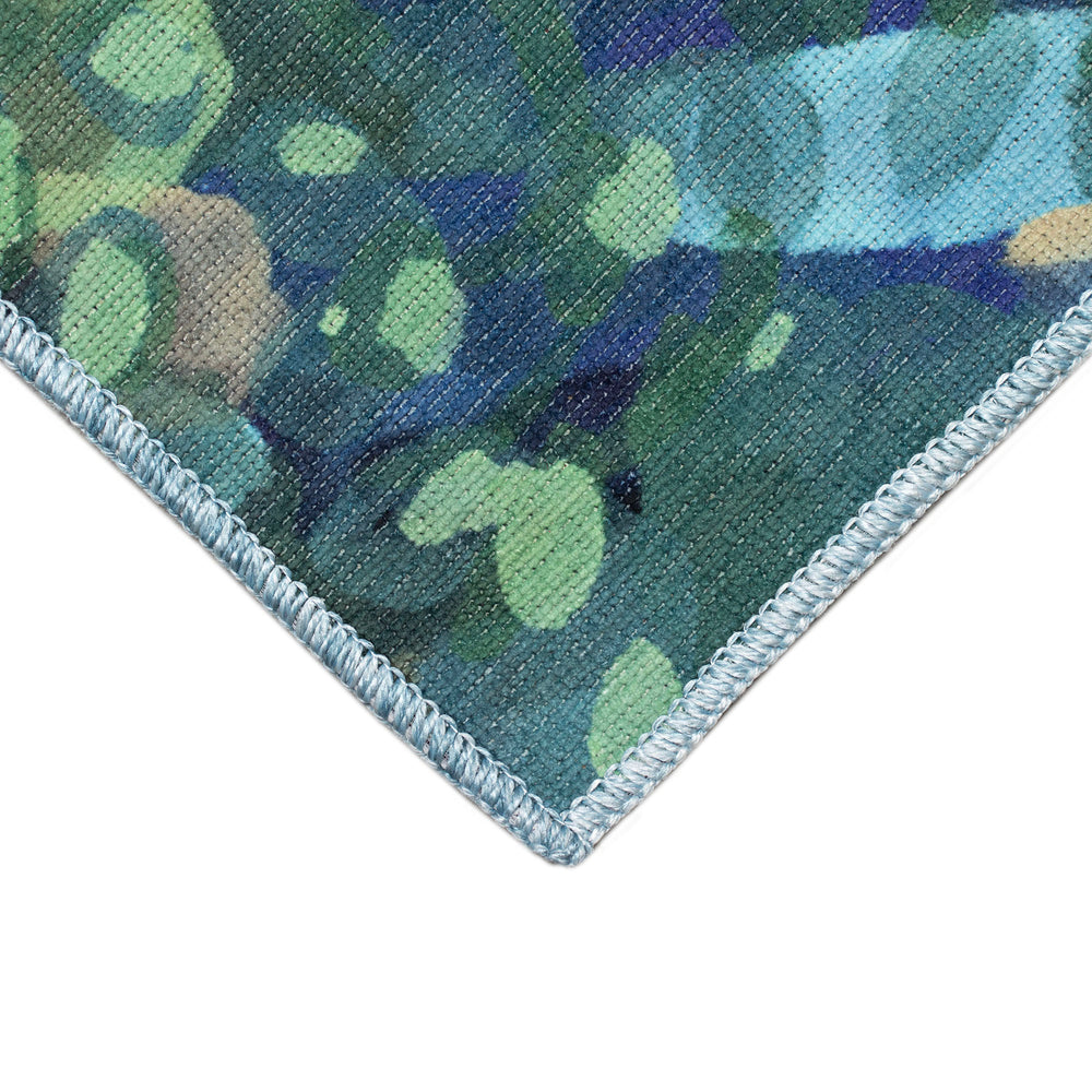 Trans Ocean Liora Manne Impressions Seaturtles Indoor Mat - Colorful Coastal Design For Tranquil Home Decor Blue Polyester Ipr34293604