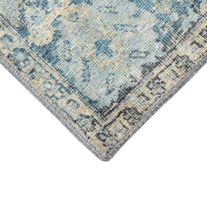 Trans Ocean Liora Manne Inspirations Heriz Indoor Area Rug - Distressed Medallion Design For Elegant Spaces Blue Polyester Isp45111203