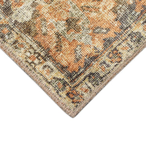 Trans Ocean Liora Manne Inspirations Heriz Indoor Area Rug - Distressed Medallion Design For Elegant Spaces Brown Polyester Isp94111219