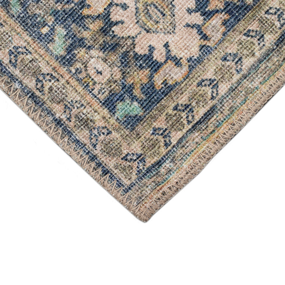 Trans Ocean Liora Manne Inspirations Sarouk Indoor Area Rug – Elegant Floral Medallion Design For Any Space Blue Polyester Isp69111504