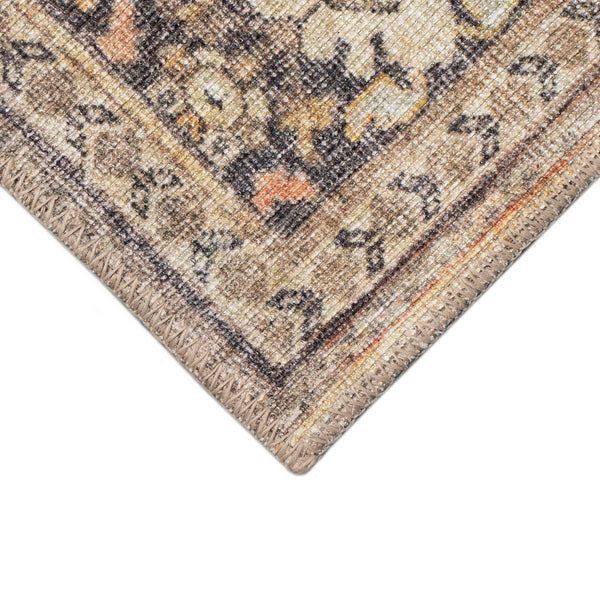 Trans Ocean Liora Manne Inspirations Sarouk Indoor Area Rug – Elegant Floral Medallion Design For Any Space Orange Polyester Isp80111537