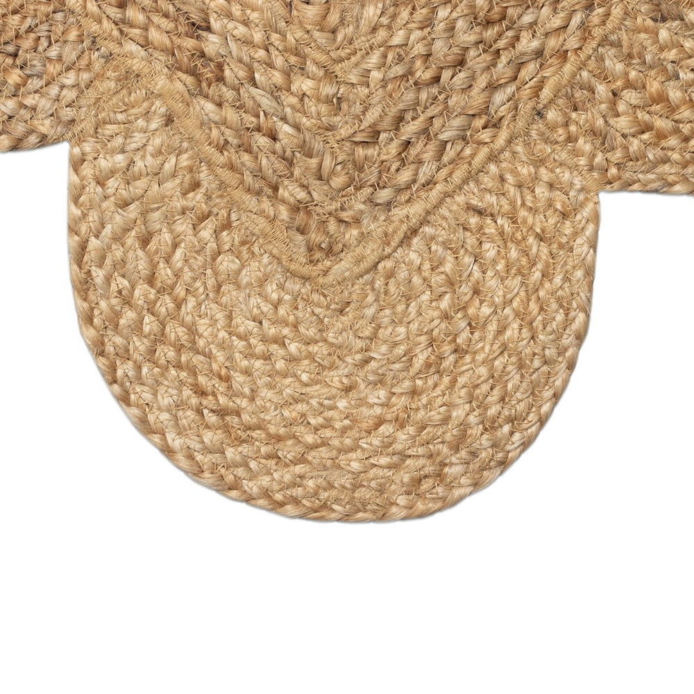Trans Ocean Liora Java Scalloped Edge Hand Woven Jute Area Rug - Stylish, Durable, And Easy Care For Any Space Natural Jute Jaa80103012