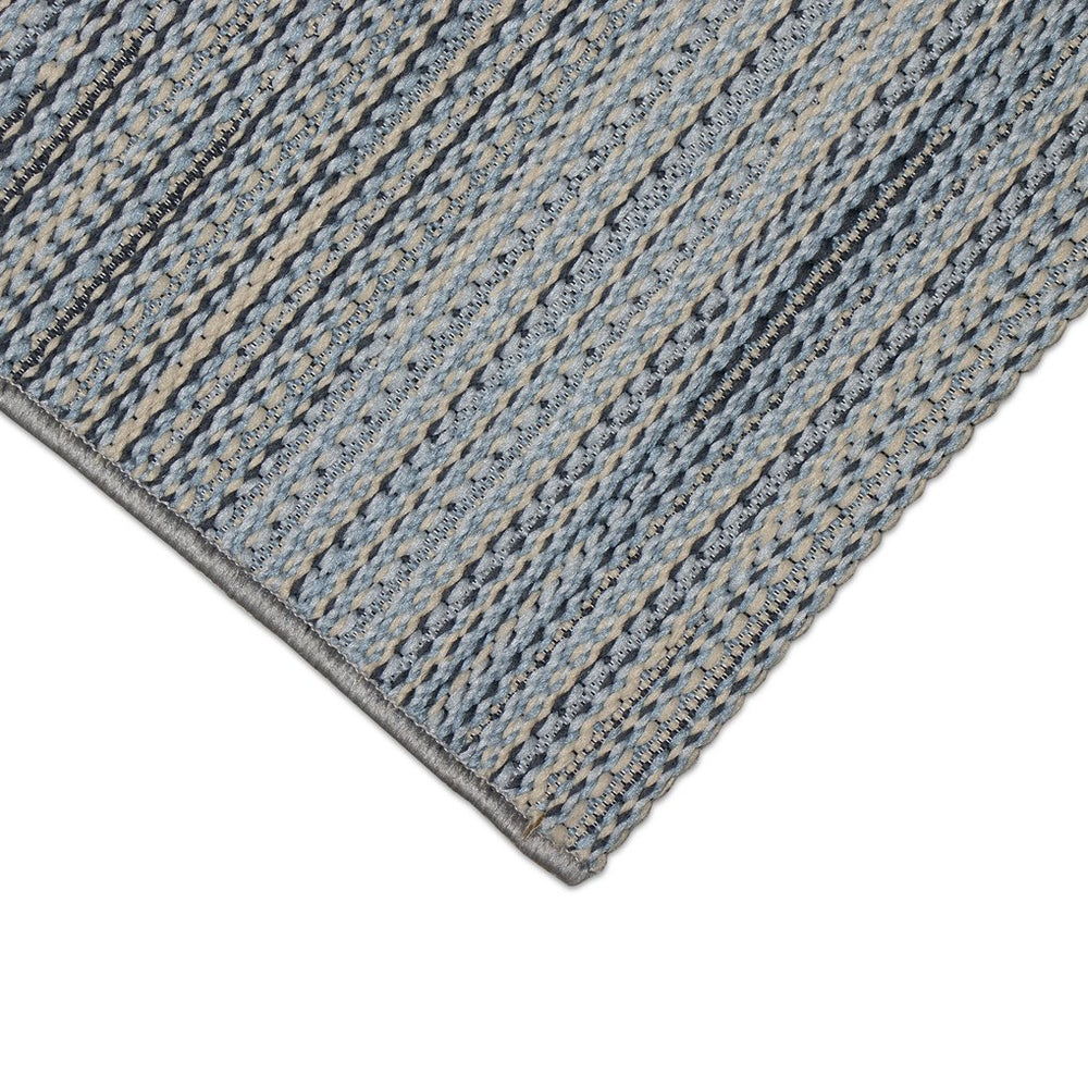 Trans Ocean Liora Manne Miranda Tweed Stripe Indoor/Outdoor Area Rug - Stylish Multicolor Design For Any Space Blue Polypropylene,Polyester Mia80766133
