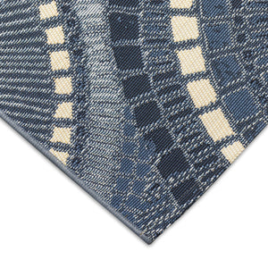 Trans Ocean Liora Manne Marina Circles Pillow - Contemporary Geometric Design For Indoor/Outdoor Elegance Blue Polypropylene,Polyester Mna58803504