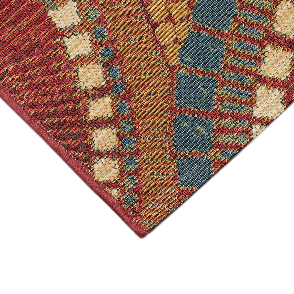 Trans Ocean Liora Manne Marina Circles Pillow - Contemporary Geometric Design For Indoor/Outdoor Elegance Orange Polypropylene,Polyester Mna45803517