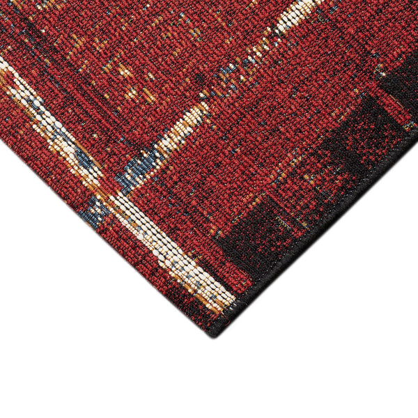 Trans Ocean Liora Manne Marina Tribal Stripe Indoor/Outdoor Pillow - Vibrant Geometric Accent For Any Space Red Polypropylene,Polyester Mna69805724