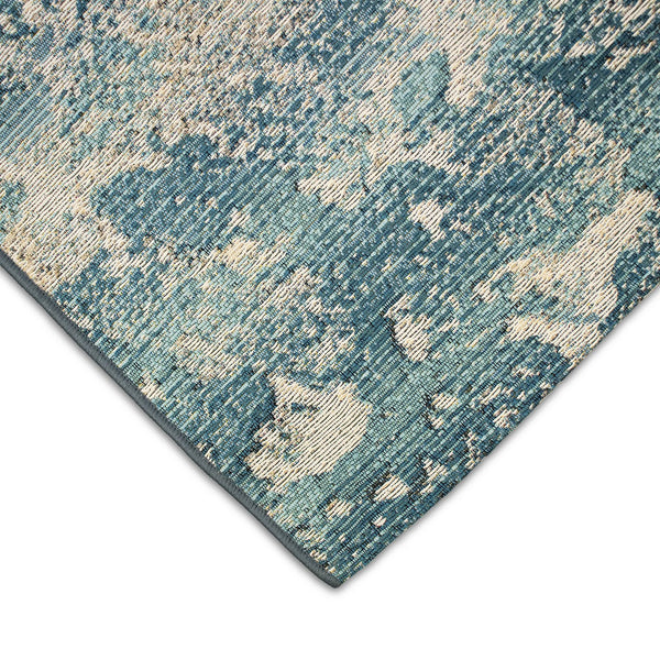 Trans Ocean Liora Manne Marina Stormy Indoor/Outdoor Area Rug - Coastal Graphic Design For Modern Spaces Blue Polypropylene,Polyester Mna45810003