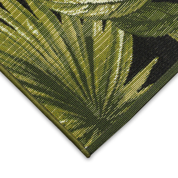 Trans Ocean Liora Marina Jungle Leaves Indoor/Outdoor Area Rug - Contemporary Botanical Design For All Spaces Black Polypropylene,Polyester Mna69811548
