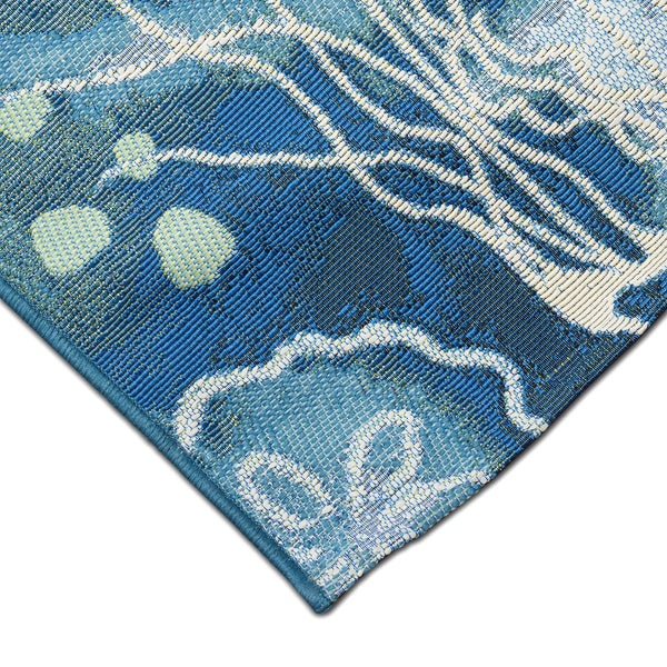 Trans Ocean Liora Manne Marina Jelly Fish Area Rug - Vibrant Coastal Design For Indoor/Outdoor Spaces Blue Polypropylene,Polyester Mna58815504