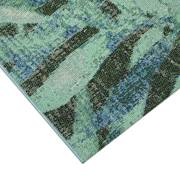 Trans Ocean Liora Manne Marina Leaves Area Rug - Vibrant Tropical Design For Indoor/Outdoor Spaces, 4'10" X 7'6" Blue Polypropylene,Polyester Mna58818703