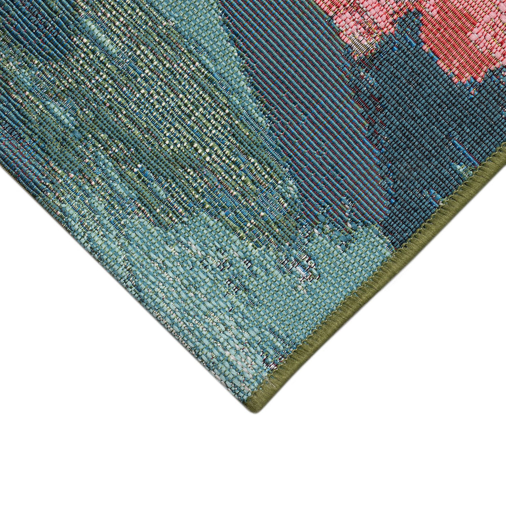 Trans Ocean Liora Manne Marina Watercolor Pond Area Rug - Contemporary Artistry For Indoor/Outdoor Spaces Multi Polypropylene,Polyester Mna58824144