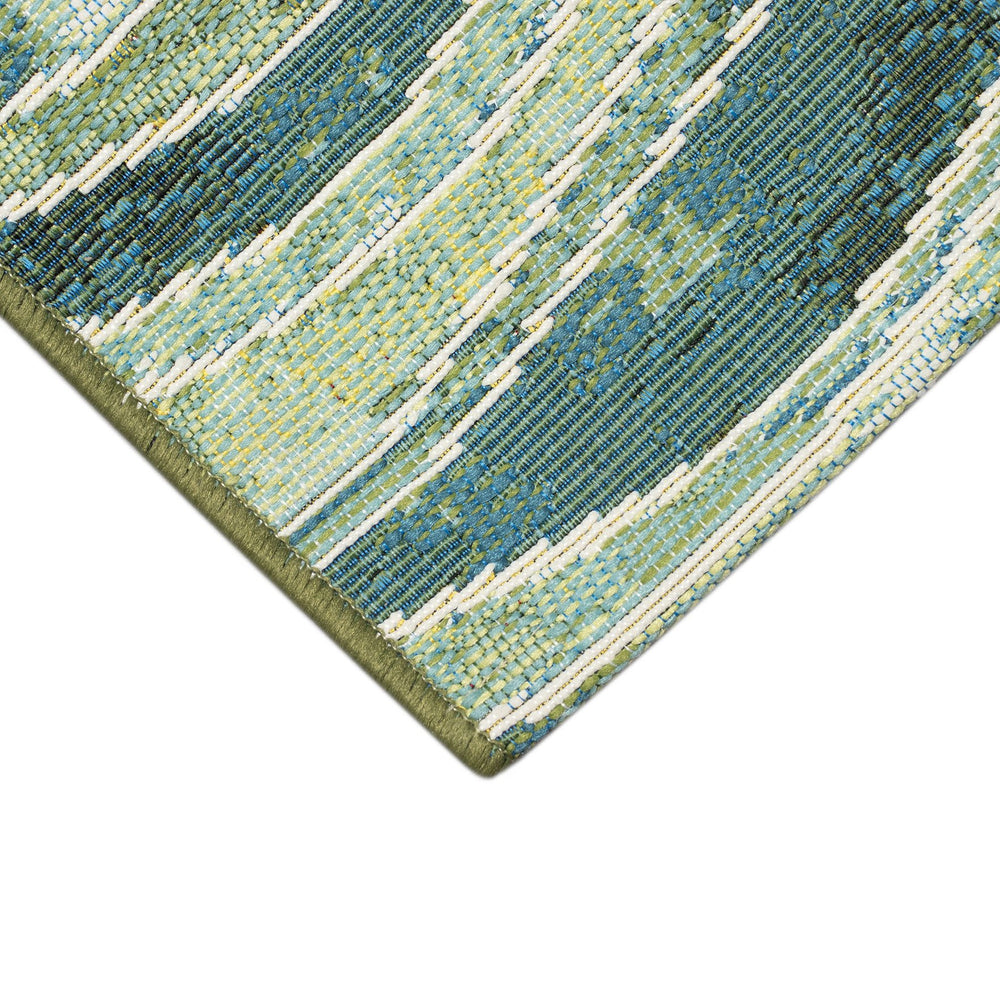 Trans Ocean Liora Manne Wave Indoor/Outdoor Area Rug - Contemporary Abstract Design In Soothing Blue Hues Green Polypropylene,Polyester Mna80966206