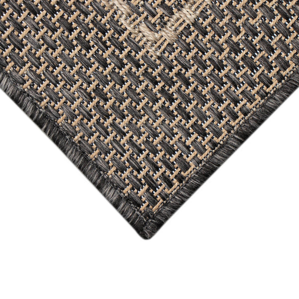 Trans Ocean Liora Manne Monaco Multi Border Area Rug - Stylish Indoor/Outdoor Design For Elegant Spaces Black Polypropylene Moc69628048