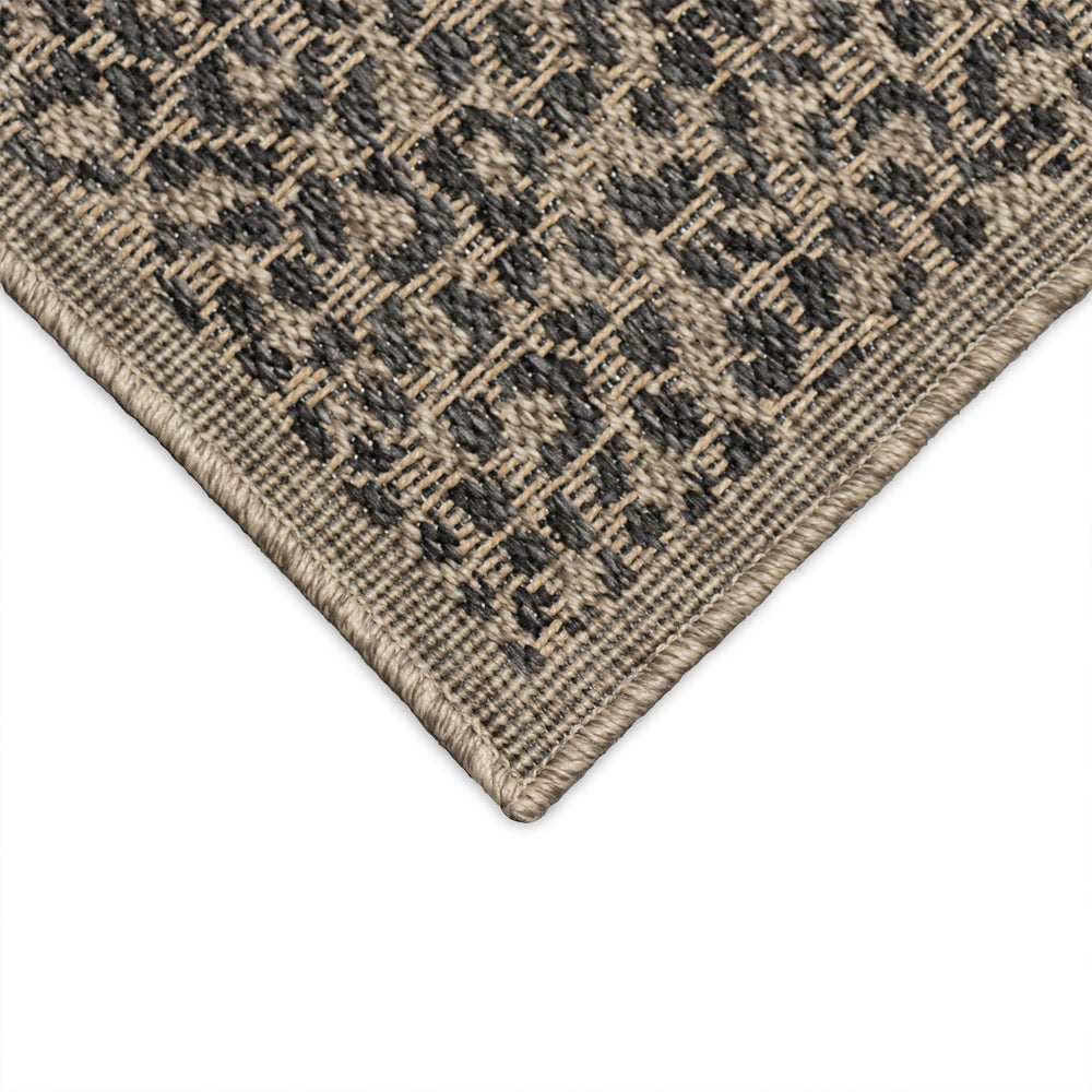 Trans Ocean Liora Manne Monaco Leopard Border Area Rug - Stylish Indoor/Outdoor Flatweave With Animal Print Design Natural Polypropylene Moc45628212
