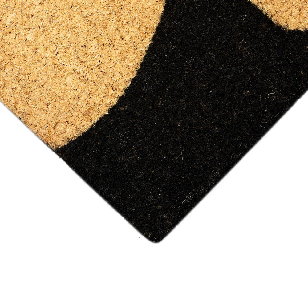 Trans Ocean Liora Natura Outdoor Deer Mat - Vibrant Black & Colorful Design, 1'6" X 2'6" For Festive Entryway Black Coir Ntr12201748