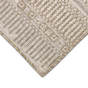Trans Ocean Liora Manne Orly Stripe Indoor/Outdoor Area Rug - Rustic Transitional Design For Any Space Natural Polypropylene Oly45648112