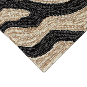 Trans Ocean Liora Manne Ravella Indoor/Outdoor Durable Zebra Print Area Rug - Stylish Addition To Any Space Black Polypropylene,Acrylic Rvlr8203348