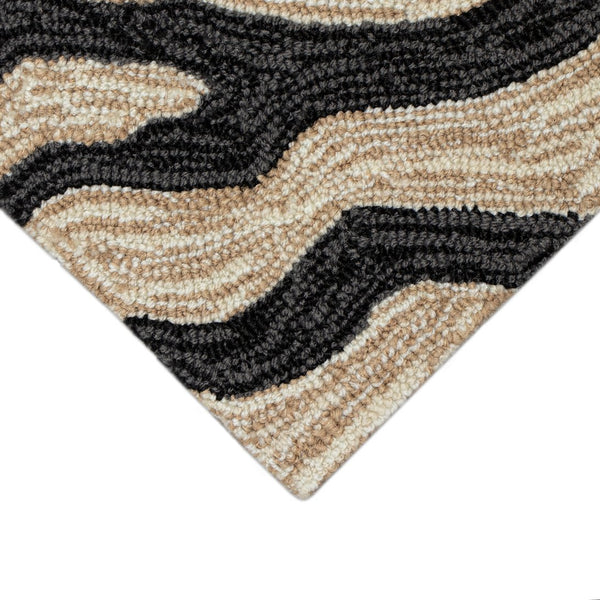 Trans Ocean Liora Manne Ravella Indoor/Outdoor Durable Zebra Print Area Rug - Stylish Addition To Any Space Black Polypropylene,Acrylic Rvlr8203348