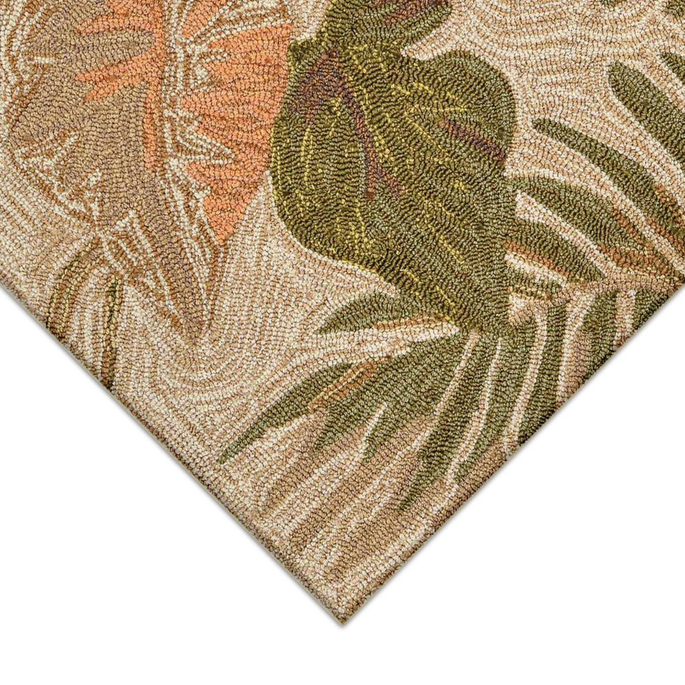 Trans Ocean Liora Manne Ravella Tropical Leaf Indoor/Outdoor Area Rug - Vibrant Botanical Decor For Any Space Natural Polypropylene,Acrylic Rvl23206612