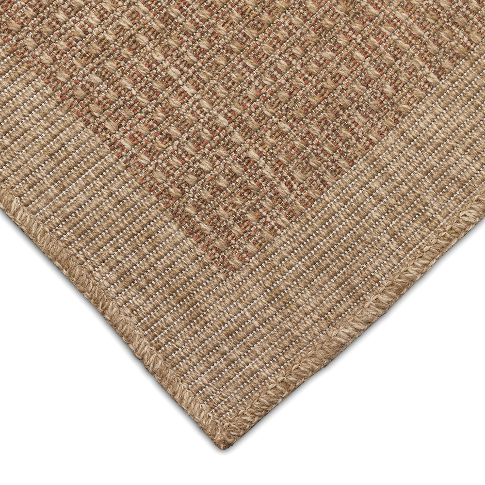 Trans Ocean Liora Manne Sahara Texture Border Indoor/Outdoor Area Rug - Elegant, Versatile Design For Any Space Rust Polypropylene,Polyester Sah45719014