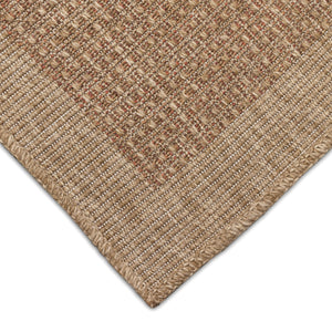 Trans Ocean Liora Manne Sahara Texture Border Indoor/Outdoor Area Rug - Elegant, Versatile Design For Any Space Rust Polypropylene,Polyester Sah45719014