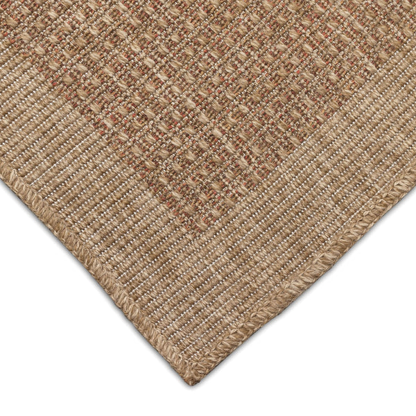 Trans Ocean Liora Manne Sahara Texture Border Indoor/Outdoor Area Rug - Elegant, Versatile Design For Any Space Rust Polypropylene,Polyester Sah45719014