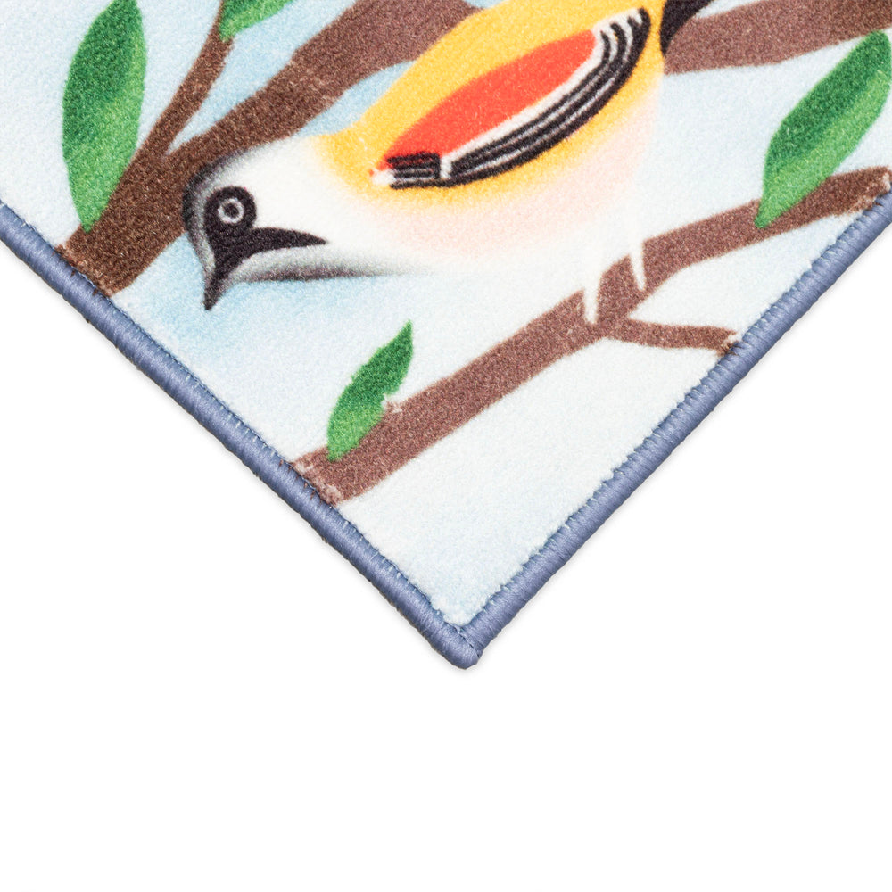 Trans Ocean Liora Manne Siena Birds And Branches Indoor Mat - Colorful Garden Scene With Non-slip Design Blue Nylon Sei34513303
