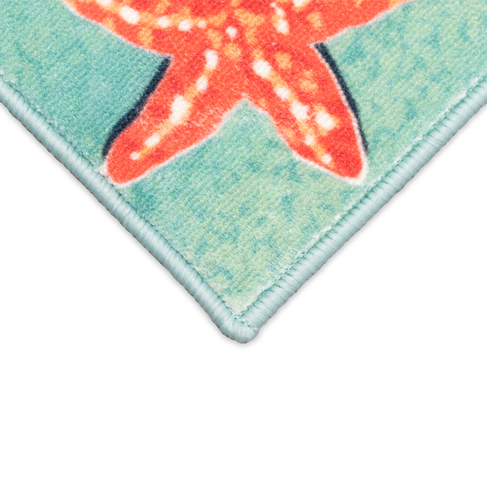 Trans Ocean Liora Manne Shellebration Indoor Mat - Colorful Coastal Seashell Design For Vibrant Home Décor Blue Nylon Seir5513404