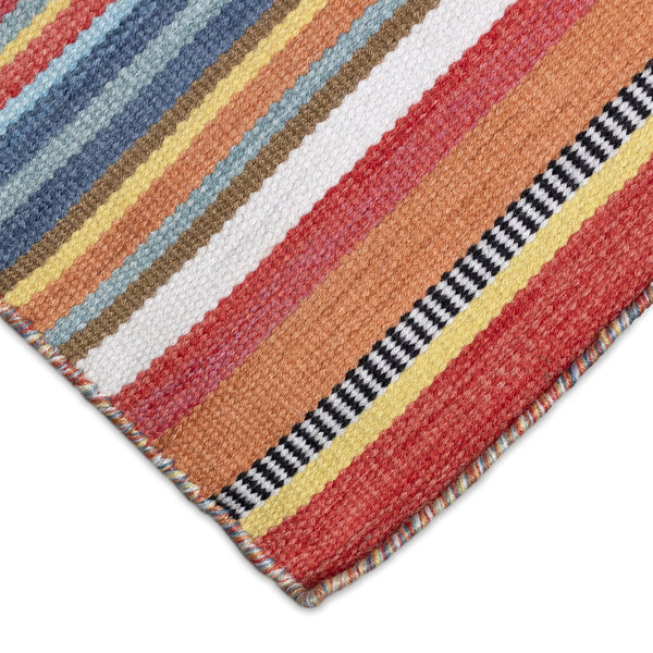 Trans Ocean Liora Manne Sonoma Malibu Stripe Indoor/Outdoor Area Rug - Stylish Hand Woven Geometric Accent Orange Polyester,Acrylic Sno46625814