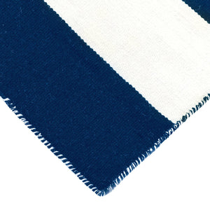 Trans Ocean Liora Manne Sorrento Rugby Stripe Indoor/Outdoor Area Rug – Hand Woven Geometric Accent For Style Navy Polyester,Acrylic Srn23630233