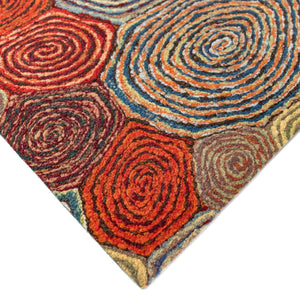 Trans Ocean Liora Manne Visions Iii Giant Swirls Indoor/Outdoor Area Rug - Durable, Artful Accent For Any Space Red Polyester Veb23310224