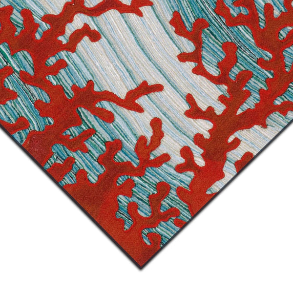 Trans Ocean Liora Manne Visions Iv Coral Reef 2' X 3' Indoor/Outdoor Area Rug - Stylish, Durable, Easy Care! Blue Polyester Vgh23325503