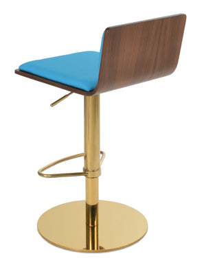 Soho Concept Corona Handle Barstools & Counterstools – Stylish Plywood Seats With Camira Fabric, 10-year Guarantee! Gold,Walnut,Turquoise  Soho-concept-dining-chair-11205