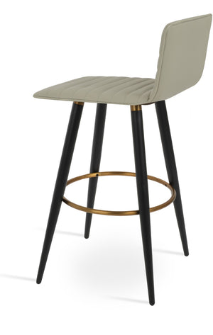Soho Concept Corona Ana Barstools & Counterstools - Stylish Leatherette Upholstery & Durable Metal Legs, 2-year Guarantee Light Grey  Soho-concept-dining-chair-10901