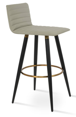 Soho Concept Corona Ana Barstools & Counterstools - Stylish Leatherette Upholstery & Durable Metal Legs, 2-year Guarantee Light Grey  Soho-concept-dining-chair-07591