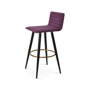 Soho Concept Corona Ana Full Upholstery Barstools & Counterstools - Premium Wool, Stylish Metal Bases, 10-year Guarantee Black,Brass  Soho-concept-dining-chair-10915